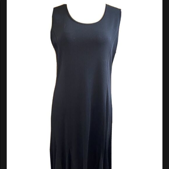 Exclusively Misook Black Acrylic Dress Size Medium - Picture 1 of 11